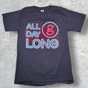 Garth Brooks All Day Long Concert T Shirt Neon Graphic Hanes Black Small Tee